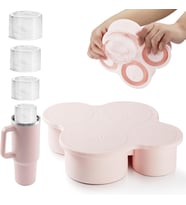 Caki İçi Boş Silindir Buz Küpü Kalıbı 20oz 30oz 40oz Stanley Kupası Aksesuarları, Viski Kokteylleri için Kapaklı Silikon Bardak Buz Kalıbı Bourbon