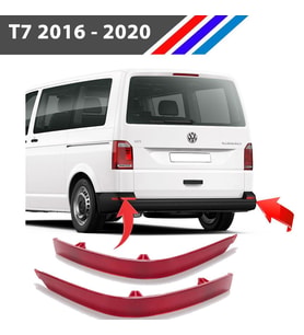 Transporter T7 Arka Tampon Reflektörü Sol Sağ Takım 2016 - 2020