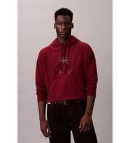 Calvin Klein Premium Penye Mikro Monologolu Erkek Kırmızı Sweatshirt LV04RC281G-WCV