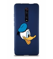 Xiaomi Mi 9T Soft Premier Kapak Donald Duck-F Tasarımlı Silikon Kılıf - Lacivert (Şeffaf)