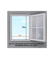 Menteşeli Sineklik Standart Pencere Sinekliği En:00-90 Boy00-140