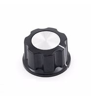 Plastik Pot Başlığı 16mm Siyah Gümüş Rotary Enkoder Ses Kontrol