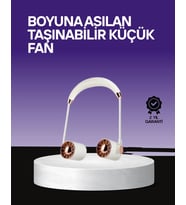 Boyun Askılı Katlanabilir Fan 1000 Mah Usb Şarjlı Taşınabilir