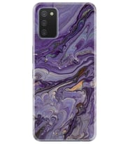 Kılıfland Samsung Galaxy A02S Kılıf Silikon Resimli Kapak Abstract Purple Stok 1070