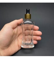 50 Ml Milano Model Cam Damlalıklı Şİşe , Gold Metal Kapaklı , 50 Cc Cam Damlalıklı Milano Şişe x 6 Adet (Şeffaf)