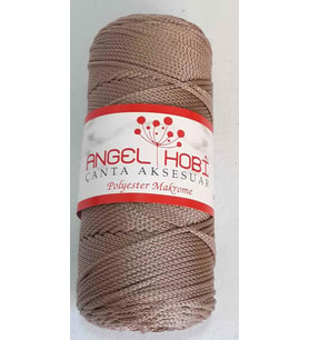 Angel Çanta Aksesuar Koyu Vizon Renk Polyester Makrome