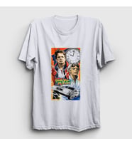 Presmono Unisex Beyaz Team Film Geleceğe Dönüş Back To The Future T-Shirt 243493tt