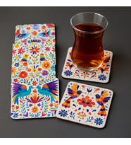 6 Adet Etnik Motif Bardak Altlığı (Karışık)