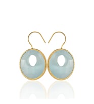 Kadir Jewellery 22 Ayar Altın Kaplama Kadın Taşlı Küpe -El İşçiliği Ve Hipoalerjenik Küpe