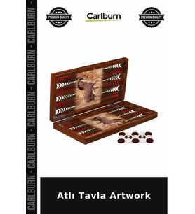 Özel Üretim Oyun Seti Hediyelik Masa Oyunları Dekoratif Koleksiyon Atlı Tavla Artwork