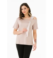 OMUZ DEKOLTELI T-SHIRT