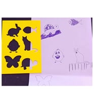 Alvera Hayvan Figürleri Çizim Şablonu – 3D Baskı Çoklu Desen Kalıbı - Sarı
