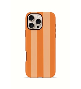 iPhone 16 Pro Vorian Çift Katmanlı Kılıf Orange Cream Stripe