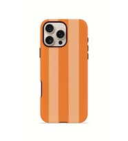 iPhone 16 Pro Vorian Çift Katmanlı Kılıf Orange Cream Stripe