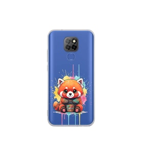 General Mobile GM 20 ile Uyumlu Splash Tilki Tasarımlı Şeffaf Silikon Kılıf