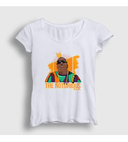 Presmono Kadın Beyaz King The Notorious BIG T-Shirt 40916tt (Beyaz)