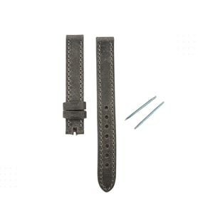 N1001W NUBUK DERİ KORDON - GRİ-BEYAZ - 14MM