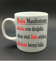 Babalar Gününe Özel Baba Manifestosu Tasarım Kupa