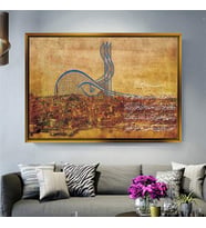 Altın Çerçeveli dekoratif tablo a1185 (Gold)
