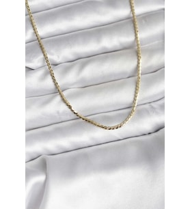 14K Gold Renk Kaplama Ezme Zincir Model CM Kadın Kolye