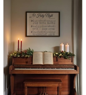 Çerçevesiz Poster O Holy Night Müzik Notası
