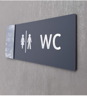 Mat Klasik Seri WC Yönlendirme Tabelası