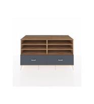 Kronos Konsol 6 Raflı 2 Çekmeceli  176x59x99 Çam-Çam/Antrasit