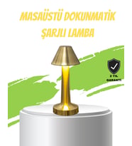 Led Masa Lambası 3 Renk Ayarlı Şarjlı Kablosuz Tasarım - Lisinya