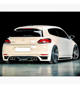 Volkswagen Scirocco Rieger Arka Ek Mat Siyah Plastik Body Kit Karlık 2008 2009 2010 2011 2012 2013
