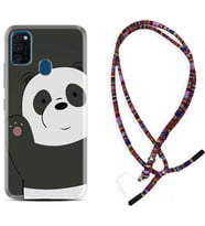 Samsung M21 M22 M23 M30 M31S M32 Kılıf Boyun Asklı Rasta Silikon Hello Panda 1709
