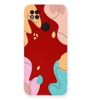 PrintiFy Xiaomi Redmi 10a Uyumlu Lansman Kılıf Karışık Renkler Tasarımlı İçi Kadife Kapak (Kırmızı)
