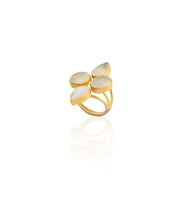 Kadir Jewellery 22 Ayar Altın Kaplama Zirkon Taşlı Kadın Vintage Yüzük