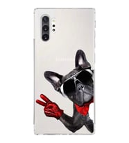 PrintiFy Samsung Galaxy Note 10 Plus ile Uyumlu Köpek 2 Kamera Korumalı Şeffaf Kılıf