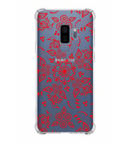 Samsung Galaxy S9 Plus  Köşe Korumalı Antişok Kapak Nostalji Desen Tasarımlı Şeffaf  Kılıf