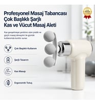 Profesyonel Masaj Tabancası Çok Başlıklı Şarjlı Kas ve Vücut Masaj Aleti