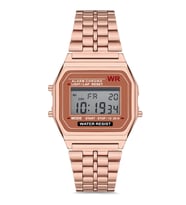 Özel Kutulu Rose Gold Renk Dijital Unisex Kol Saati Retro Model Sevgili ve Yakın Arkadaşa Özel Hediye Takvim Kronometre Alarm Aydınlatma Özellikleri Mevcuttur Kombin EşSevgili Yıldönümü Doğum Günü Hediyesi