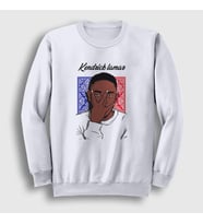 Presmono Unisex Beyaz Poster Kendrick Lamar Sweatshirt 369231tt