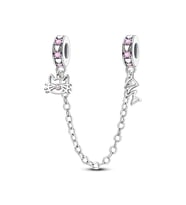 Kedi ve Kılçık Zincir Sallantılı Charm