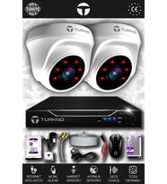 TURKNO 2 Kameralı Domia 2 İç Kamera Set 2 TB HDD Full HD Gece Görüşlü Güvenlik Kamerası Sistemi