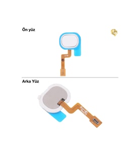 Samsung Galaxy A21S Parmak İzi Filmi ile Uyumlu Beyaz Parmak izi film kablosu parmak izi sensörü filmi home tuşu film kablosu touch id film kablosu parmak izi soketi