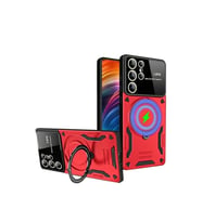 Samsung Galaxy S24 Ultra Kılıf Joy Lens Standlı Kapak - Kırmızı