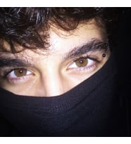 Cerrahi Çelik Siyah Renkli Kaş Piercingi 8 mm (Çok Renkli)