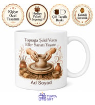 Çömlekçilik Temalı Baskılı Kupa Bardak Çömlekçi Hediye Porselen Mug