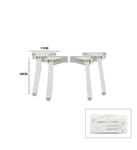 4 ADET BEYAZ SOFRA AYAK KOMPLE PLASTİK 20CM AÇ KAPA (5343)