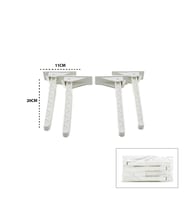 4 ADET BEYAZ SOFRA AYAK KOMPLE PLASTİK 20CM AÇ KAPA (5343)