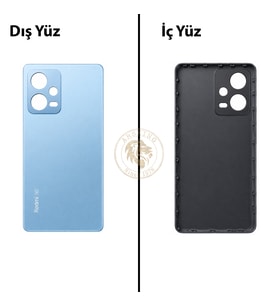 Xiaomi Redmi Note 12 Pro 4G Yıldız Mavisi Arka Pil Kapağı Batarya Kapağı Lazer Kesim Back Cover
