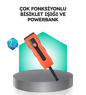 5000 Mah Bataryalı Bisiklet Farı Cob Çakar Çok Fonksiyonlu