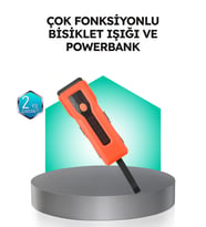 5000 Mah Bataryalı Bisiklet Farı Cob Çakar Çok Fonksiyonlu
