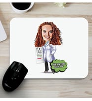 Kişiye Özel Göz Doktoruna Hediye Karikatürlü Mousepad