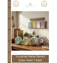 #Saat Modern Tasarım Estetik Minimalist Masa Saati Kaliteli Yuvarlak Metal Renkli Çalar Saat